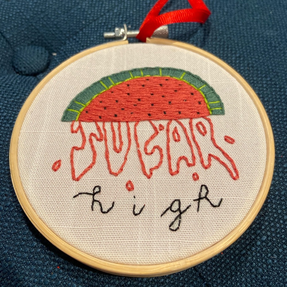 Watermelon Sugar High Harry Styles Embroidery Ornament